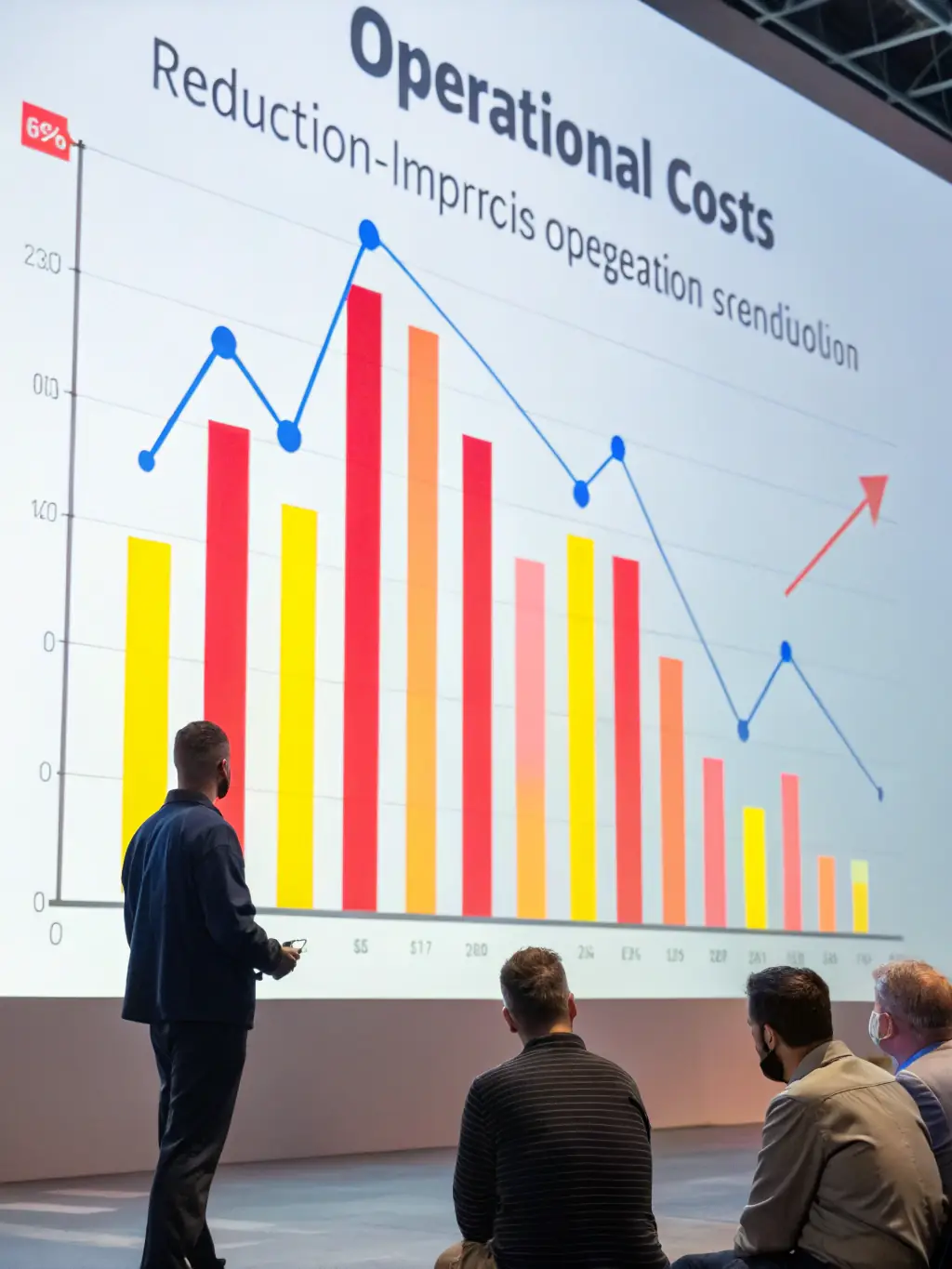A graph showing a significant reduction in operational costs after implementing AI automation solutions.