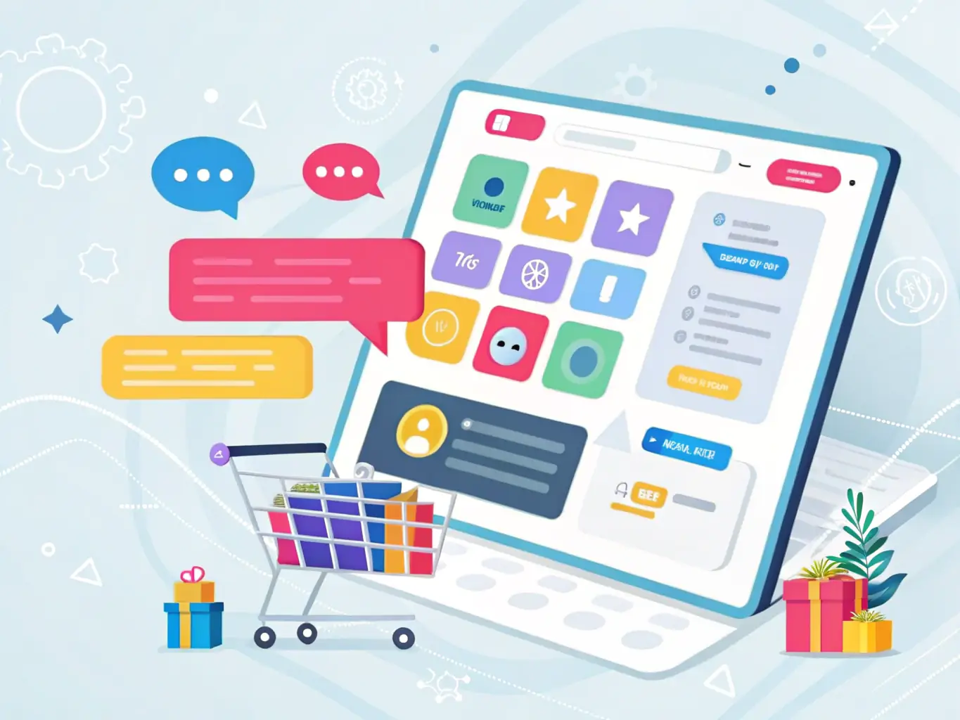 A sophisticated chatbot interface assisting customers with inquiries on a retail website, showcasing seamless customer service automation.